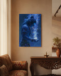 Mahadev Shiva Metal Poster - Mahadev - The Blue Flame of Creation | Spiritual Wall Art India
