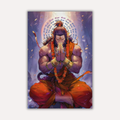 Indian Gods - Hanuman Ji Metal Wall Art | Devotional Painting | PopArto Metal Poster