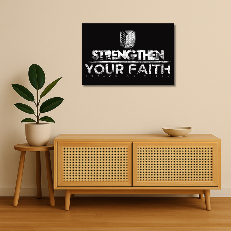 Faithborne Wall Decor | Attack on Titan Metal Poster image 3